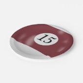 第15ビリヤード球 ペーパープレート (アングル)