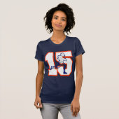 第15フットボール選手 Tシャツ (正面フル)