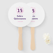 第15回キンセアニェラハッピーバースデーピンクパープルデート ハンドファン (正面&裏面)