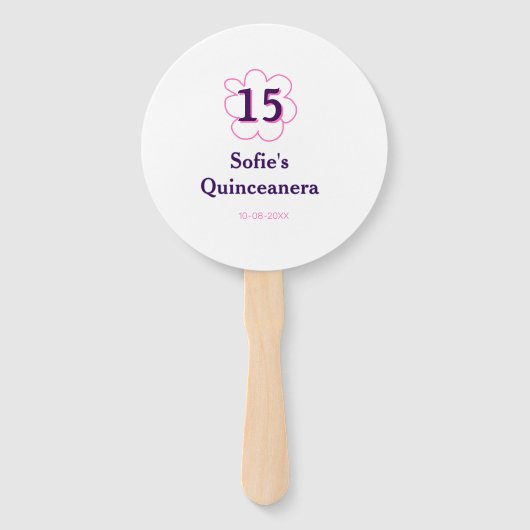 第15回キンセアニェラハッピーバースデーピンクパープルデート ハンドファン (正面)