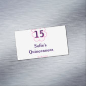 第15回キンセアニェラハッピーバースデーピンクパープルデート マグネット名刺 (インサイチュ)