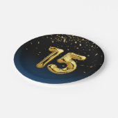 第15回パーティー風船及び金ゴールド紙吹雪紙プレート ペーパープレート (アングル)