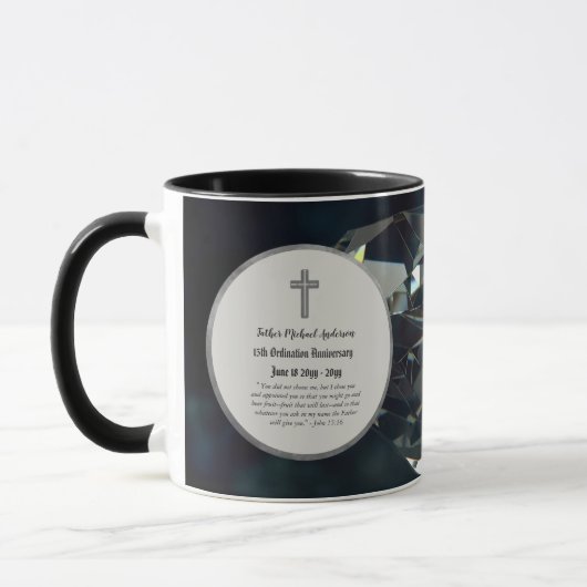 第15回叙勲記念結晶 – 任意の聖職者 マグカップ (左)