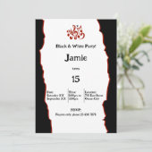 第15回白黒バースデーパーティー招待カード 招待状 (スタンド正面)