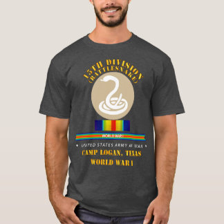 第15師団ラトルズナケキャンプローガンtx WWI Tシャツ