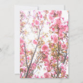 第15期誕生日ピンクさくらんぼ花フローラ 招待状 (裏面)