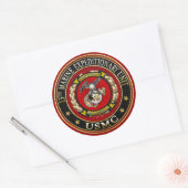 第15海兵隊進攻部隊(第15 MEU) [3D] ラウンドシール (封筒)