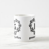 第15記念日マグ一緒の15年のハートのギフトの コーヒーマグカップ (中央)