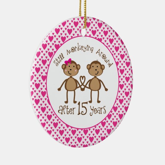 第15記念日猿愛オーナメント セラミックオーナメント (右)