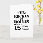 第15記念日-カップル15年の記念日の カード (黄色い花)