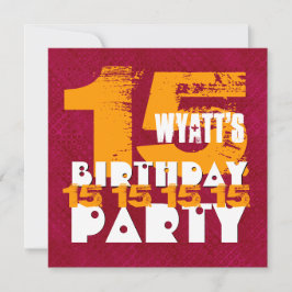 第15誕生会15歳のグランジなZ15A 招待状