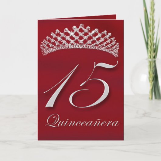 第15誕生日のためのQuinceañera 招待状 (正面)