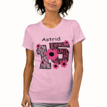 第15誕生日のピンクのシマウマの名前をカスタムするV025A4J4