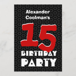 第15誕生日のモダンで10代のな白黒はW10Cを主演します 招待状