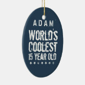 第15誕生日の世界で最もクールな15歳海軍T40 セラミックオーナメント (右)