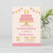 第15誕生日のQuinceañeraの招待状 招待状 (スタンド正面)