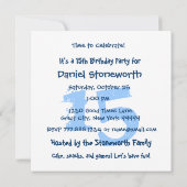 第15誕生日または任意の年の黒い星V15A 招待状 (裏面)