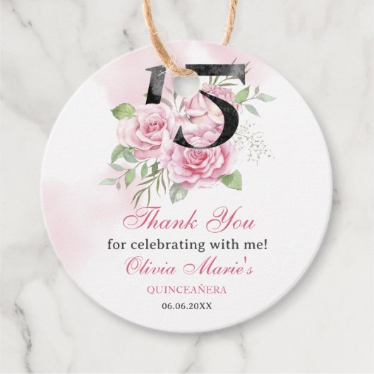 第15誕生日キンセアニェラ素朴フローラ フェイバータグ (正面)