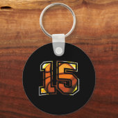 第15誕生日バスケットボールギフト選手15位 キーホルダー (正面)