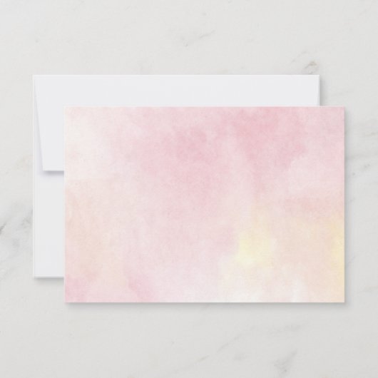 第15誕生日フローラピンクキンセアニェラ植物学 招待状 (裏面)