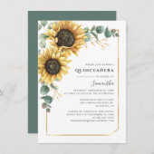 第15誕生日フローラユーカリキンセアニェラパーティー 招待状 (正面/裏面)