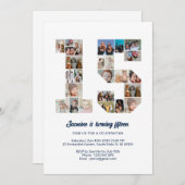 第15誕生日第15カスタム号写真コラージュ 招待状 (正面/裏面)