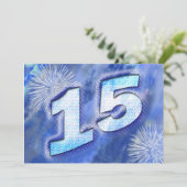 第15誕生日花火付き カード (スタンド正面)