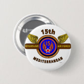 第15軍隊の空軍"軍隊飛行隊"のWW II 缶バッジ (正面&裏面)