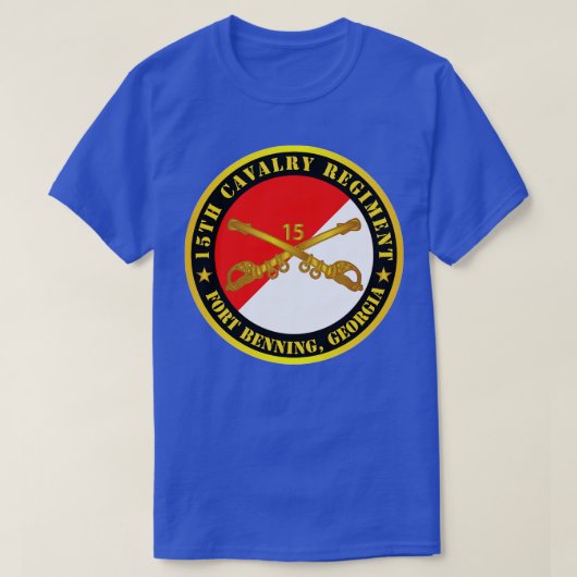第15騎兵連隊 Ft Benning GA 騎兵ブランチ Tシャツ (デザイン正面)