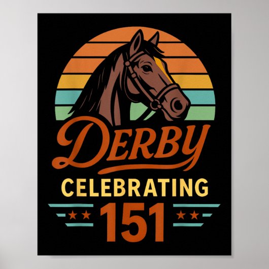 第151回競馬ダービー祝デー151年 ポスター (正面)