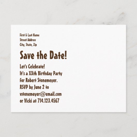 第1510代の誕生日救日付グランジ星 案内ポストカード (裏面)