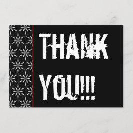 第16びっくりパーティの白黒赤いBありがとう サンキューカード