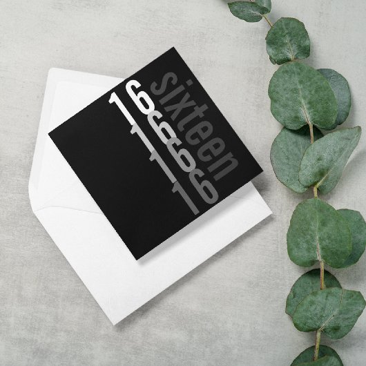 第16バースデーパーティ招待状 招待状