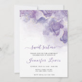 第16回ソフトパープルラベンダーエレガントバースデーパーティー 招待状 (正面)