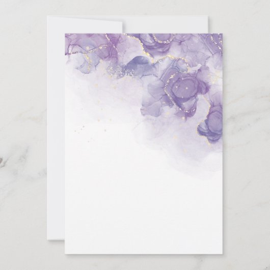 第16回ソフトパープルラベンダーエレガントバースデーパーティー 招待状 (裏面)