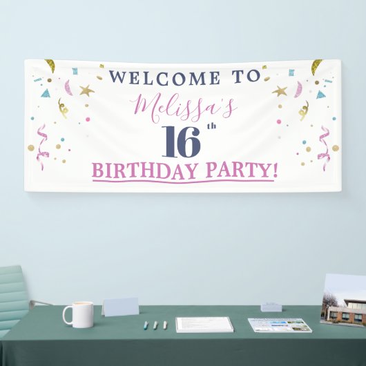 第16回バースデーパーティーへようこそ 横断幕 (トレードショー)