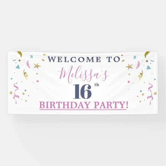 第16回バースデーパーティーへようこそ 横断幕 (横)