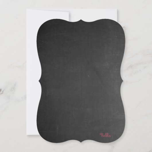 第16回バースデーパーティーChalkboard絵を描フローラ 招待状 (裏面)