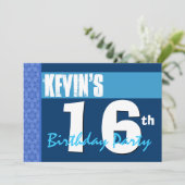 第16回ブルーバモダンースデ10代のィパーティーの招待 招待状 (スタンド正面)