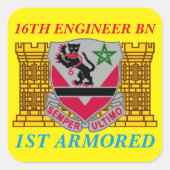 第16回技術者大隊の第1装甲シール スクエアシール (正面)