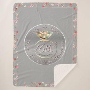 第16回結婚ワックスペリドット記念日 シェルパブランケット
