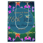 第16回結婚ワックス点状花抱き枕 ミディアムペーパーバッグ (裏面)