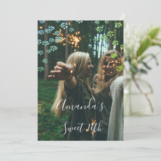 第16回花の緑王室ののグラデーション写真 招待状 (スタンド正面)