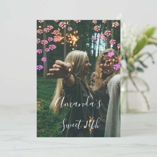 第16回花王室の赤グラデーション写真 招待状 (スタンド正面)