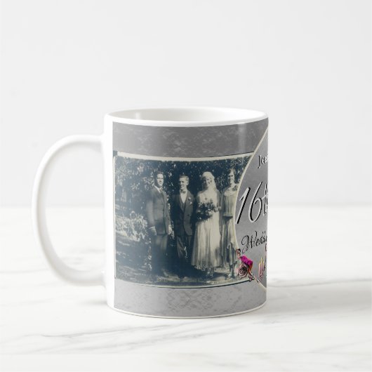 第16回記念ワッ結婚クス2点 コーヒーマグカップ (左)