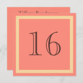 第16回誕生日パーティーの招待 – サケサンゴ 招待状 (正面/裏面)