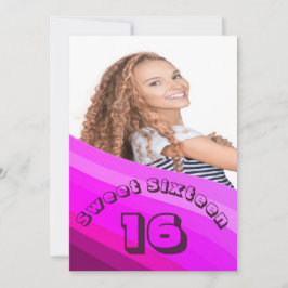 第16期ディスコモダンボールパープル誕生日招待状 カード