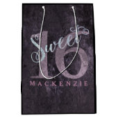 第16期埃っぽいピンクローズ |スウィート16シルバーグリッター | ミディアムペーパーバッグ (正面)