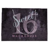 第16期埃っぽいピンクローズ |スウィート16シルバーグリッター | ラージペーパーバッグ (裏面)