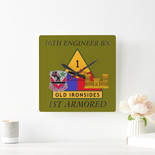 第16期技術者大隊第1期装甲時計 スクエア壁時計 (ホーム)